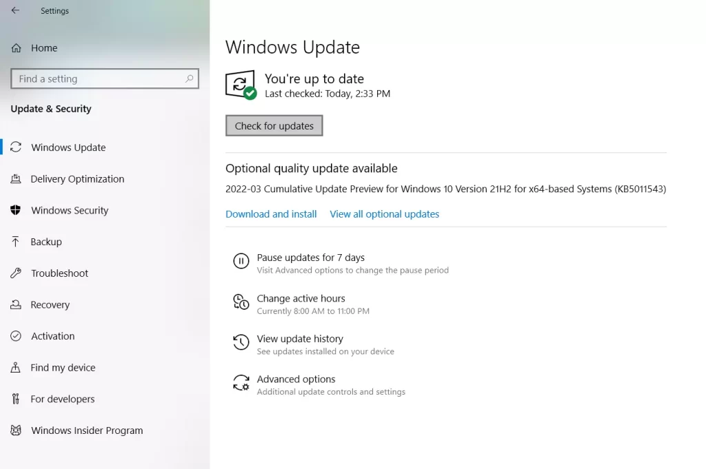 How to install the latest update for Windows 10 using the Windows Update option-2