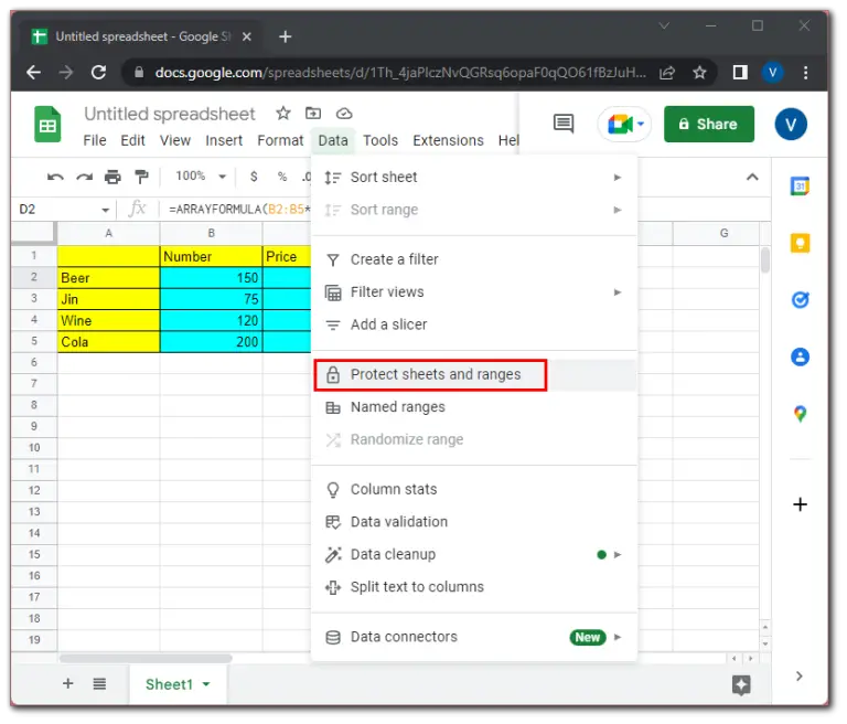 How to show formulas instead of values in Google Sheets TabTV