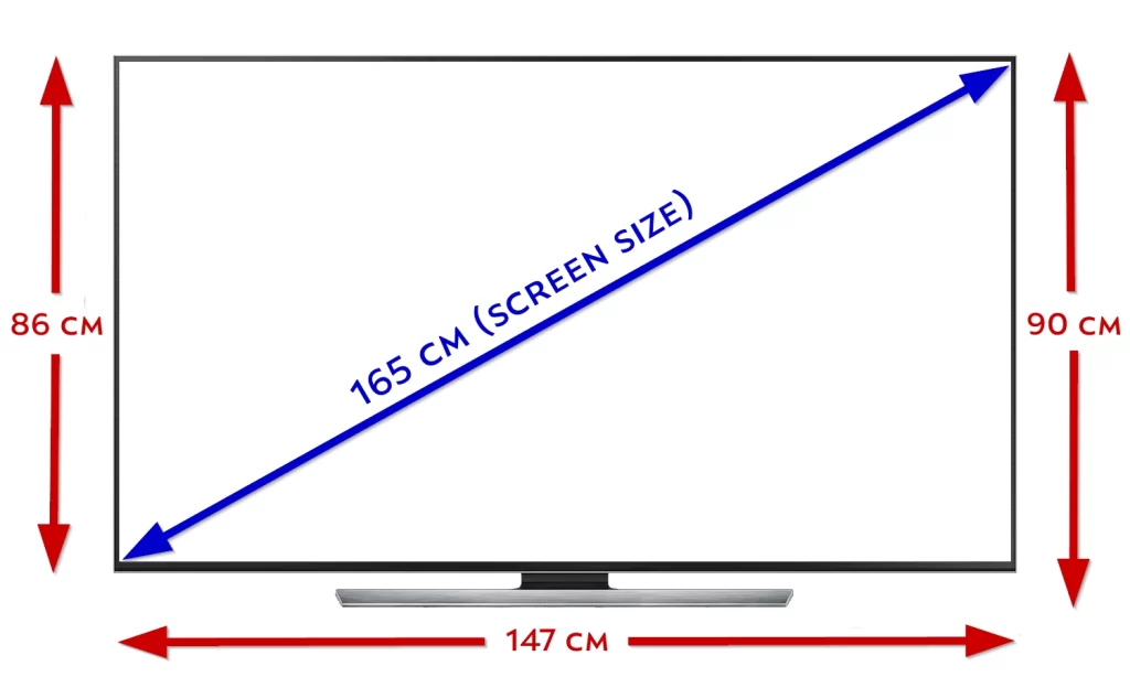 65-inch TV dimensions: How wide is a 65-inch TV? | Tab-TV