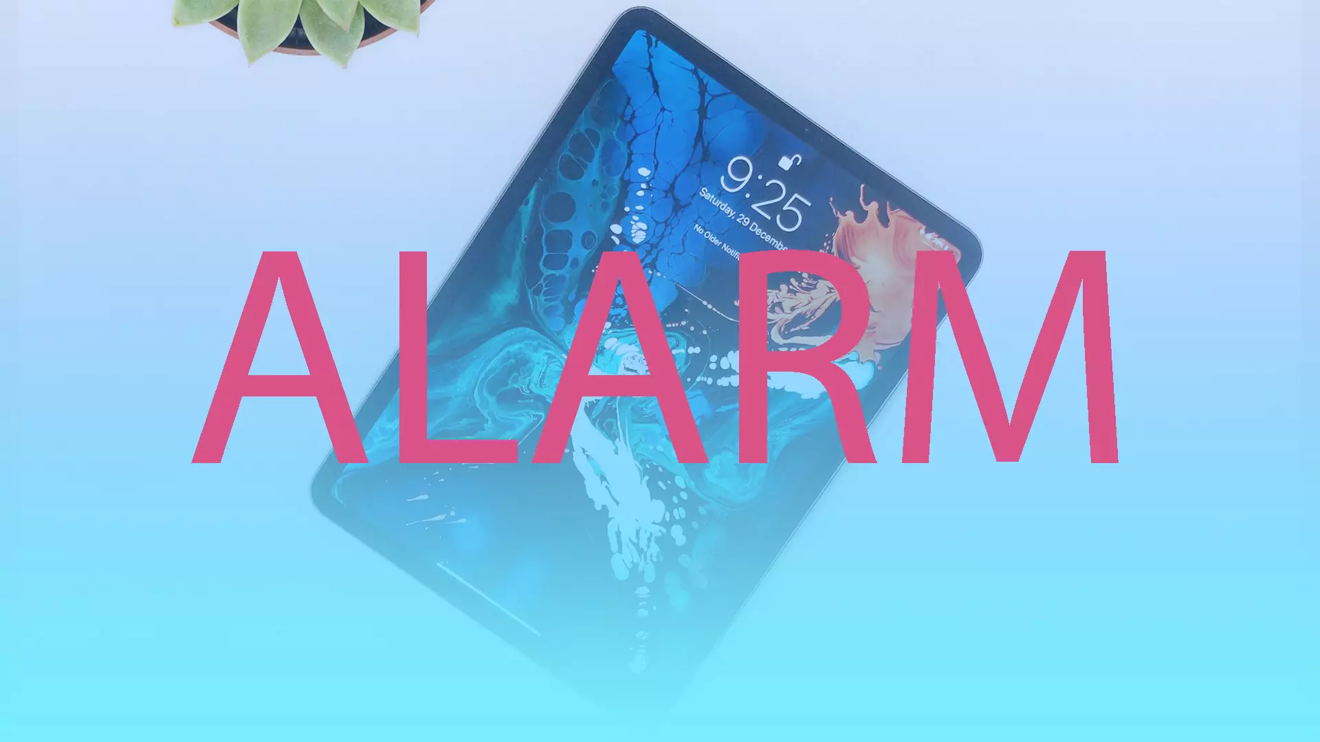 How to set an alarm on iPad