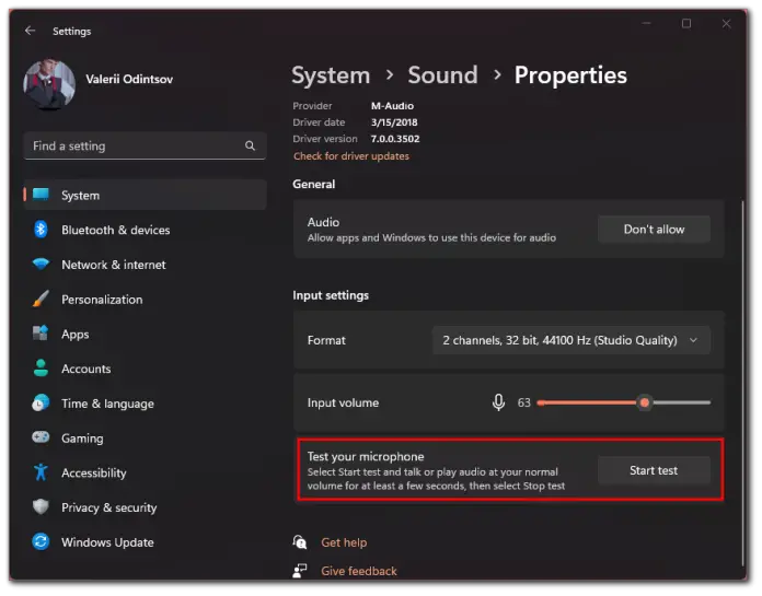 How to change microphone sensitivity on Windows TabTV