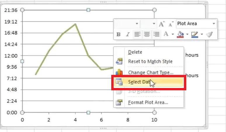 How to switch X and Y-axis in Microsoft Excel