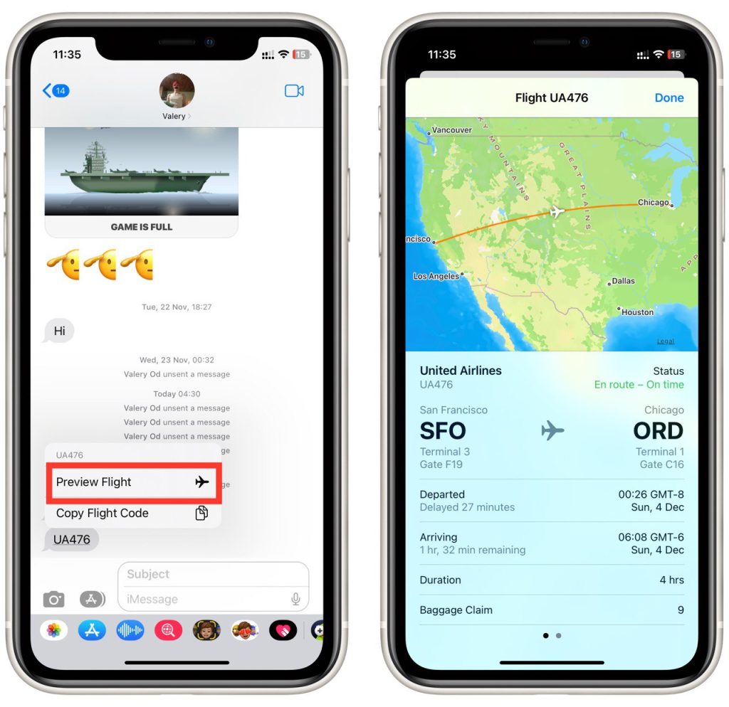 How to use flight tracker in iMessage | Tab-TV