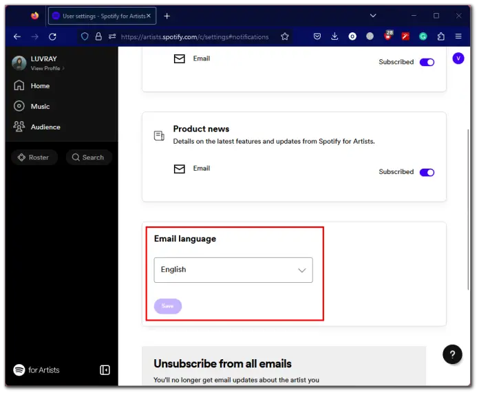 How to change Spotify email language | Tab-TV