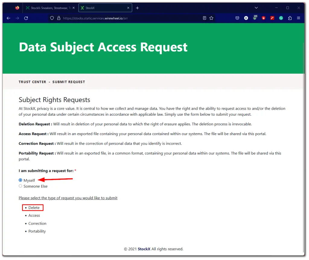 How to delete a StockX account TabTV