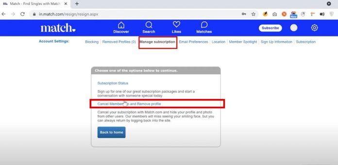 How to permanently delete a Match account and cancel a subscription ...