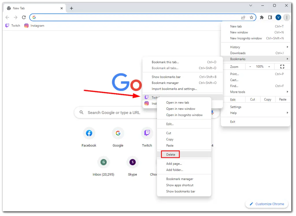 How to delete bookmarks on Chrome | Tab-TV