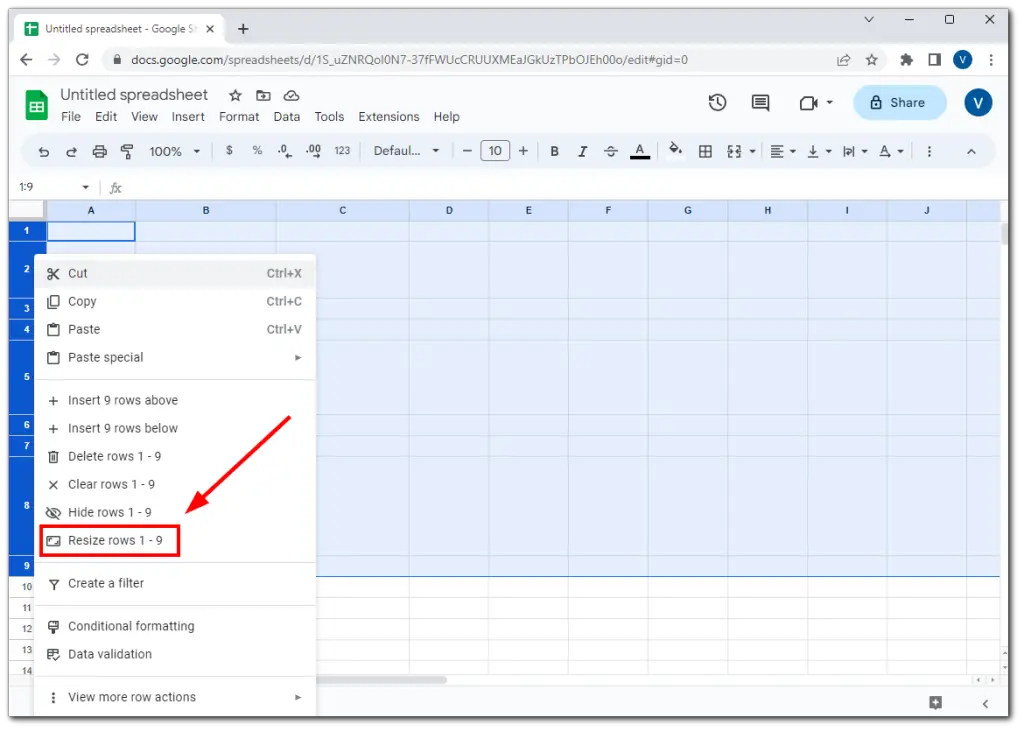 How To Make Cells The Same Size In Google Sheets Tab TV