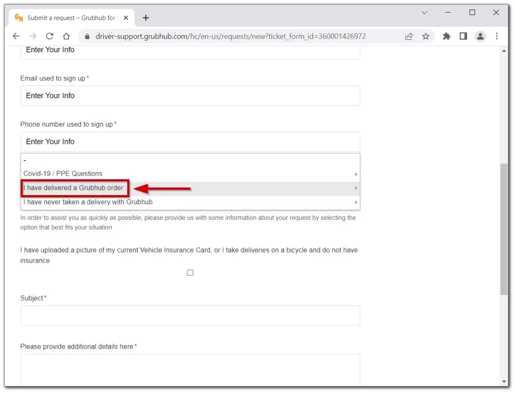 How to change GrubHub delivery location TabTV