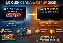 LG OLED C5AUA VS C5PUA 2025