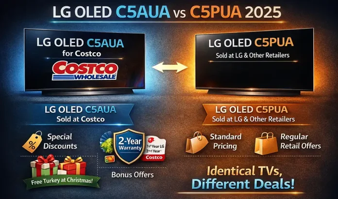 LG OLED C5AUA VS C5PUA 2025